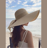 Floppy Foldable Ladies Women Straw Beach Sun Hat Summer Travel Wide Brim Cap UK