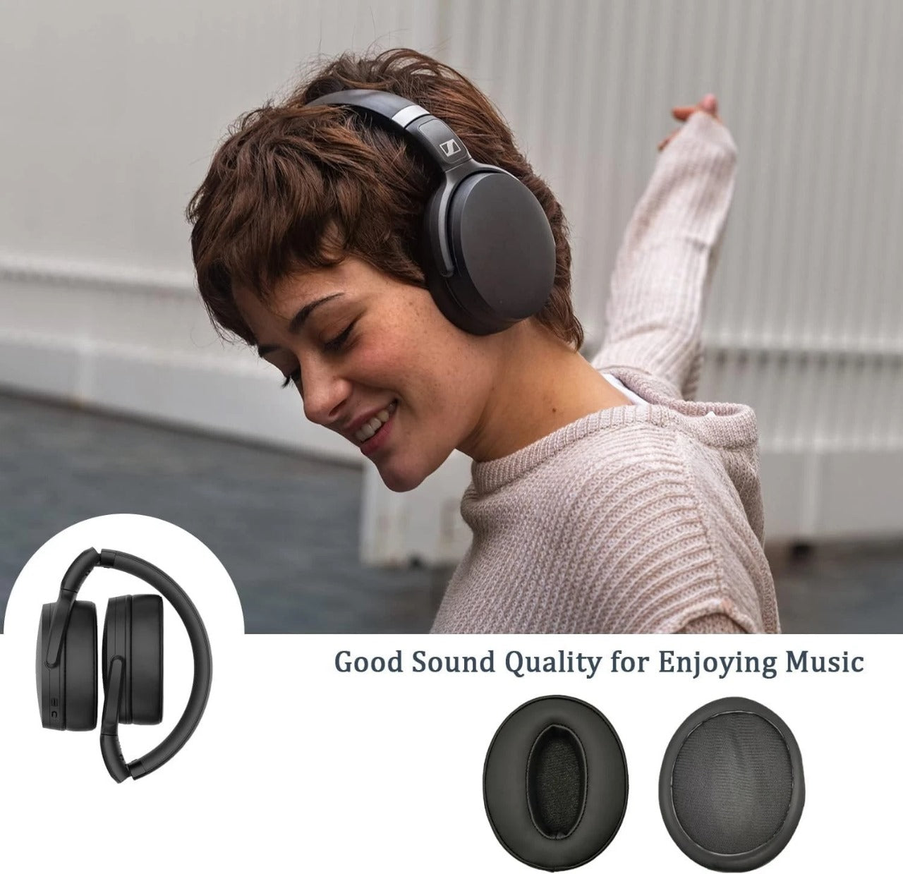 Ear Pad Cushion for Sennheiser HD4.50BT HD4.40BT HD4.30G HD4.20S HD450BT HD440BT