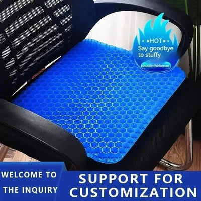 Honeycomb Breathable Gel Seat Cushion Cooling Double Thick Egg Sitting Pad Mat