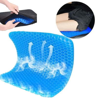 Honeycomb Breathable Gel Seat Cushion Cooling Double Thick Egg Sitting Pad Mat