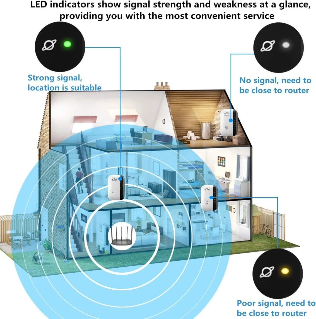 WiFi Signal Extender Range Repeater Booster Internet Amplifier 300Mbps UK Plug
