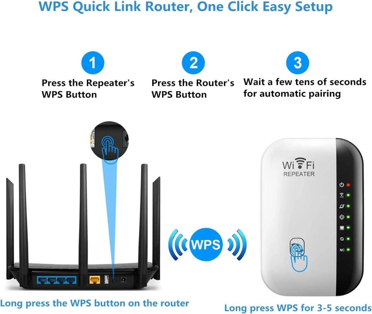 WiFi Signal Extender Range Repeater Booster Internet Amplifier 300Mbps UK Plug