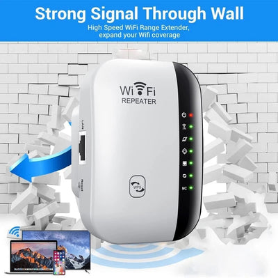 WiFi Signal Extender Range Repeater Booster Internet Amplifier 300Mbps UK Plug