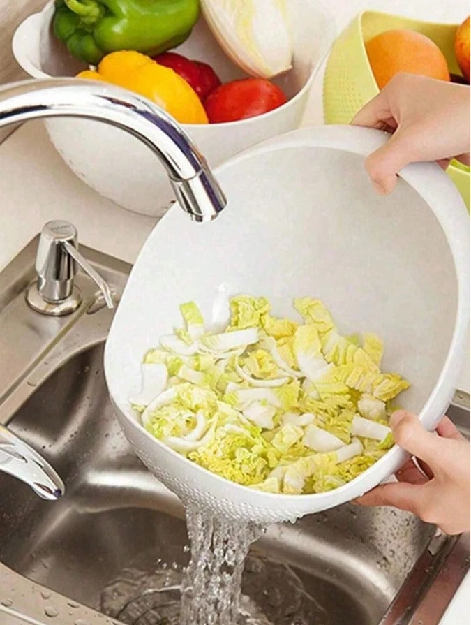 Rice Washing Filter Strainer Basket Sieve Colander Fruit Bowl Drainer UK