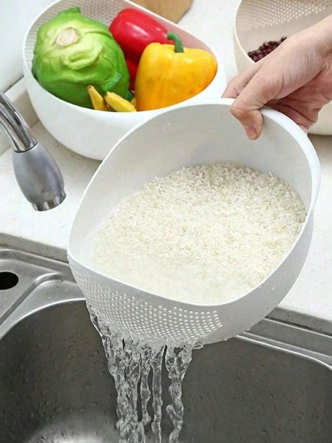 Rice Washing Filter Strainer Basket Sieve Colander Fruit Bowl Drainer UK