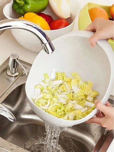 Rice Washing Filter Strainer Basket Sieve Colander Fruit Bowl Drainer UK