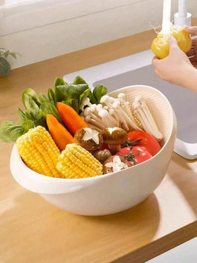 Rice Washing Filter Strainer Basket Sieve Colander Fruit Bowl Drainer UK