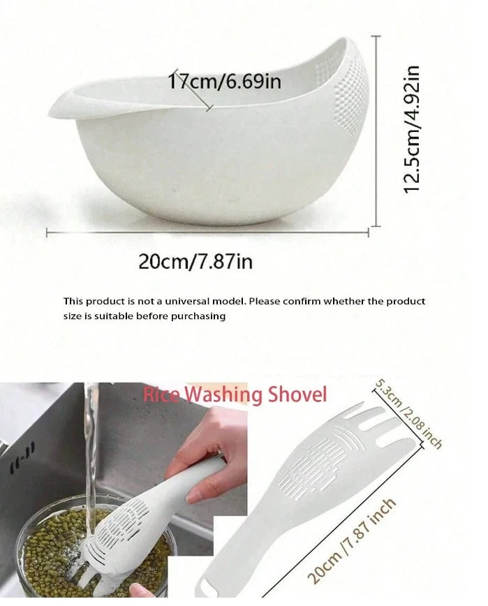 Rice Washing Filter Strainer Basket Sieve Colander Fruit Bowl Drainer UK